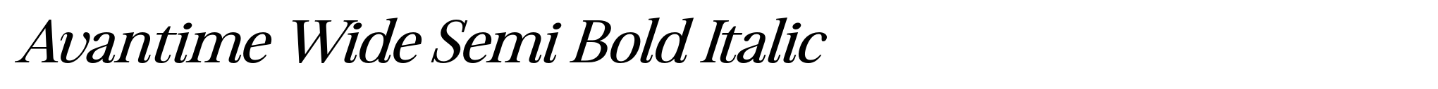 Avantime Wide Semi Bold Italic image